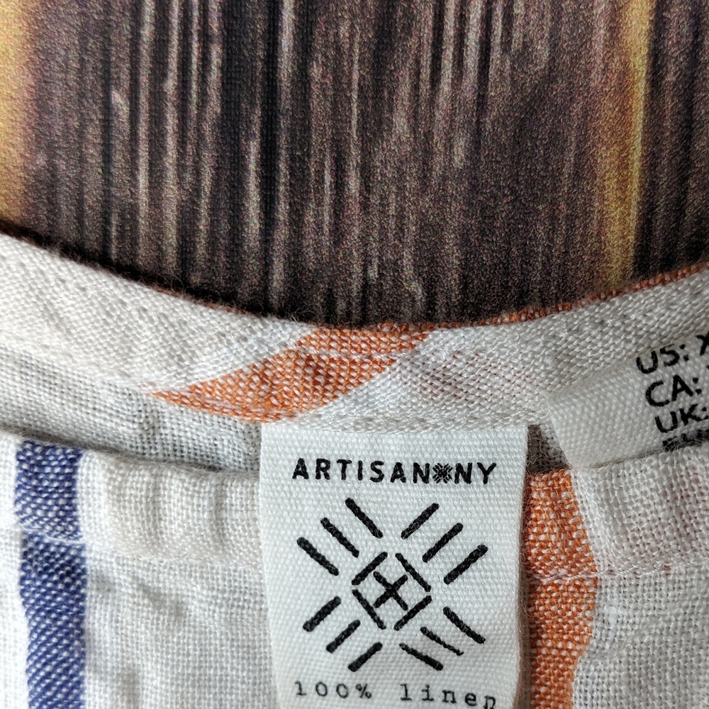 Artisan NY Linen Top Sleeveless Loose Fit Tank XL - Picture 2 of 8